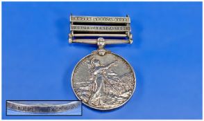 South African Kings Medal Two Clasps. Awarded to 3730 PTE J. Bulmer, 14th Hussars. South Africa