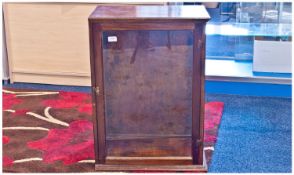 Small 20th Century Glass Display Cabinet, fitted with single door, 29 inches high, 21 wide and 14