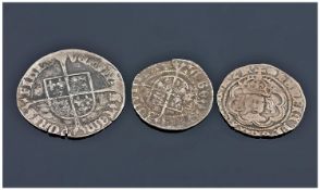 Henry VII Silver Halfgroat Together With A Henry VIII Halfgroat, York 2nd Coinage + Mary 1553-4