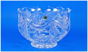 Waterford Ltd Edition Fine Heavily Cut Crystal Bowl. ` Winter Wonderland Design, No.1486-2500. 7.5