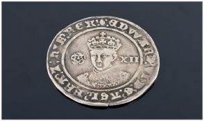 Edward VI 1547-53 Silver Shilling, Facing Bust.