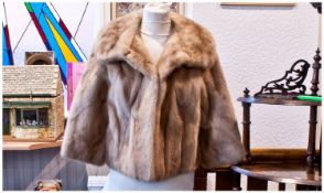 Light Golden Blonde Mink Evening Jacket, self lined shawl collar which can be worn Peter Pan style