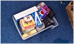 Box of Assorted Electrical Equipment, including radios and watches.