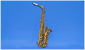 Henri Selma Paris Rare, Retro Gold Plated Alto Saxophone, Serial Number 24022, balanced action `