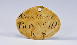 Liverpool Interest, A Rare Documentary 18th Century Engraved Badge Holders Pass Dated 1781. In 1781