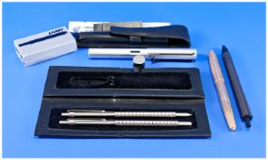 Collection Of ``LAMY`` Pens, Comprising Modern `LAMY` Pen And Pencil Set In Leather Pouch, Fountain