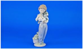 Lladro Society Figure ` My Buddy ` Model No.7609. Date 1989. Mint Condition. 8.25 Inches Tall.