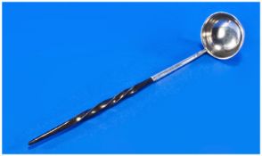 Silver Toddle Ladle With Turned Horn Handle, Unmarked, Possibly Scottish Early 19thC, Length 8``