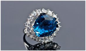 Hope Diamond Replica Ring, a smaller, but otherwise accurate copy of the famous 45.53 carat blue
