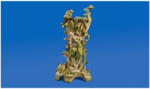 Saxony Fine Art Nouveau Hand Finished Figural Centre Piece. Circa 1900. Marked Saxony to underside.