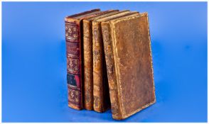 Set Of Three Leather Bound Books. Poetical works by Charles Churchill 1779, Edinburgh. Plus leather