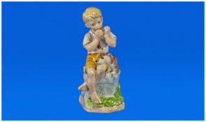 Royal Worcester Figure Month Of The Year ``June`` Boy. Model number RW 3456. Modeller Freda