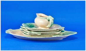 Burleigh Ware Fish Table Plates, Shaped As Flat Fish. Comprising; 1, six plates, 9 inch diameter.