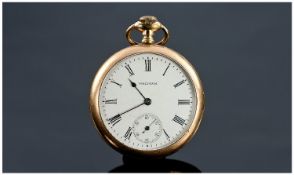 Waltham Traveller Gold Filled Open Faced Pocket Watch. Circa 1900. Not working.