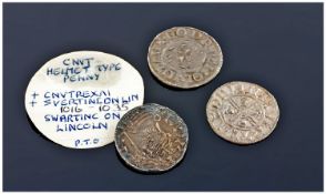 British Coins CNUT Three Anglo Saxon Period Pennies.