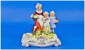 Yardley Vintage English Lavender Figural Soap Dish. Advertising feature. 6.5 inches by 6 inches.