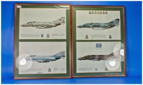 Four Sets of Framed Phantom RAF Prints by Squadron Prints. 2 with certificates of authenticity.