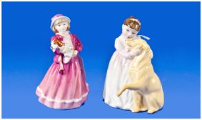 Royal Doulton Miniature Figures, 2 In Total. 1, `Buddies`, HN 3396, issued 1992-1996, height 4.25