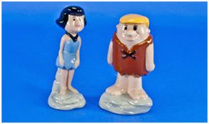 Wade From The Flintstones Collection, 1. Barney, 2. Betty, Number 965 limited edition, 2
