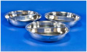 Mappin & Webb Silver Plated Hard Soldered Dishes, 3 in total. Each 10`` in diameter.