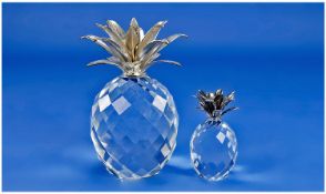 Swarovski Crystal. 1, Large pineapple rhodium. Number 7507 NR 105002, 7507105102. Designer Max
