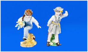Royal Worcester Figures, 2 in total. 1, `Playtime`, model number RW 4484, issued 1990-1999, 5.75
