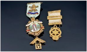 Silver Masonic Enamelled Jewel Dated 1958-59 St Hilda Lodge. + 1 Other.