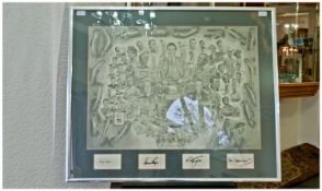 Golfing Interest. A Black and White Large Print of Past Winners of The Masters Golf Championship