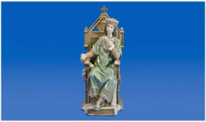 Lladro Very Fine Figure `King Ferdinand` Seated On His Throne. Height 13 7/8 inches. Mint