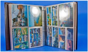 Postcard Album containing coastal and scenic scenes from various locations within the UK. Includes