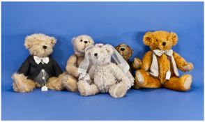 Collection of Five High Quality Collectable Teddy Bears comprising Dean`s Rag Book Co. Centenary,