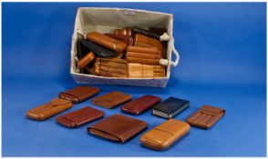 Collection Of 39 Leather/Plastic Effect Cigar Holders. Some Named ``Pepe Alba``, ``G.B.D``, ``Trem