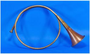 Antique Copper Hunting Horn. 11 inch diameter.