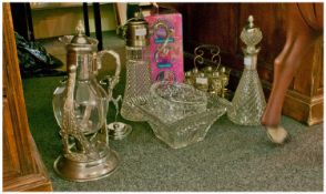 Mixed Selection of Plated Ware and Various Glassware ( 26 ) Pieces all Together.
