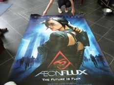 Very Large Cinema Poster Featuring Charleze Theron in Aeon Flux, The Future is Flux.  This is a