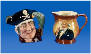 Royal Doulton Character Jugs. 1, Long John Silver, D6335, height 7 inches, mint condition. 2,