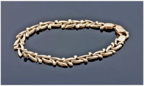 9ct Gold Ladies Fancy Bracelet, fully hallmarked. As new condition. 4.5 grams.