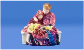 Royal Doulton Figure `The Flower Sellers, Style One Children`. HN 1342. Designer L. Harradine.