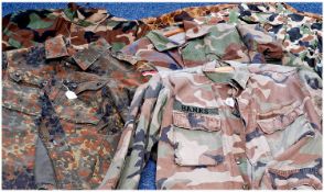 German Flecktarn/Camouflage Jacket Together With 7 Others To Include 1 American.