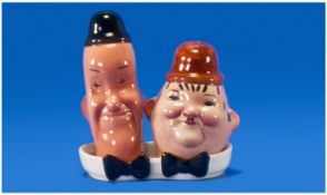 Beswick Laurel and Hardy Cruet Set And Stand, no. 575.