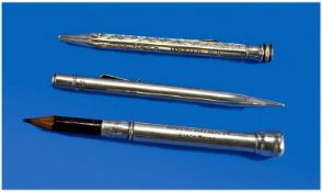 Continental Silver Propelling Pencil Marked ``Leo Ross Berlin W9`` Together With a Silver Cased