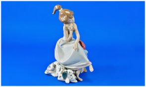 Lladro Figure `Chit-Chat` model number 5466. Issued 1988. 7.75`` in height.