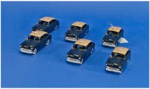 Dinky Toys Trade Box 24XT Ford Vedette Taxi x 6, comprising 6 of the black cars with beige/ cream