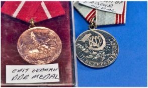 East German Medal & Soviet Russia Labour Medal.