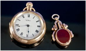 Waltham Ladies 9ct Gold Cased Open Face Pocket Watch, Weight 36.15 grams, Fully Hallmarked. c.