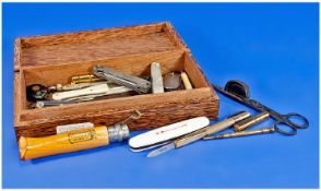 A Collection of Vintage Penknives and Cutting Instruments with Associated Items. ( 17 ) Items In