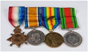 World War I Trio Of Medals MID, awarded to Lieutenant J.W. Ruler army service corp. Includes 1914-