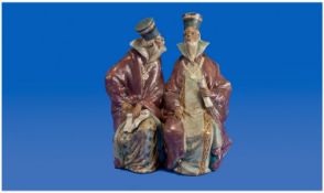 Lladro Gres Figure `Magistrates`. Model number 2052. Issue year 1974, last year 1981. Height 11.5