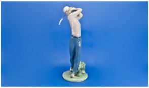 Lladro Figure `On The Green`. Model number 6032. Issued 1993. Height 15.5 inches. Mint condition.