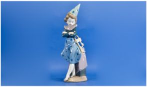 Lladro Figure `Clown With Trumpet`. Model number 5060. Issued 1980, last year 1985. Mint condition.